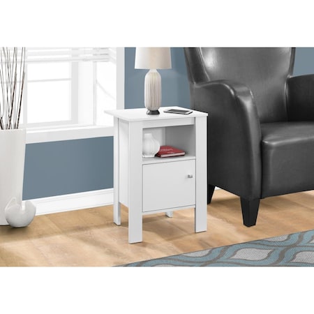 Gfancy Fixtures White Night Stand Accent Table with Storage GF3091777
